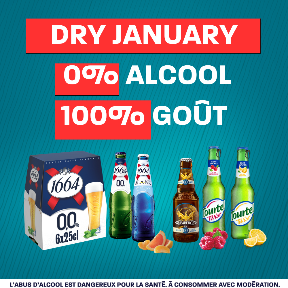 Deux canettes de bière non alcoolisée de la marque "Brooklyn Special Effects", avec des motifs psychédéliques colorés. L'une est une IPA jaune et verte, l'autre est bleue et violette. Elles sont posées sur une table en bois.