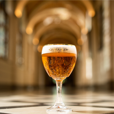 DESSOUS DE VERRE A BIÈRE Grimbergen brassin d'automne de largeur 10 cm